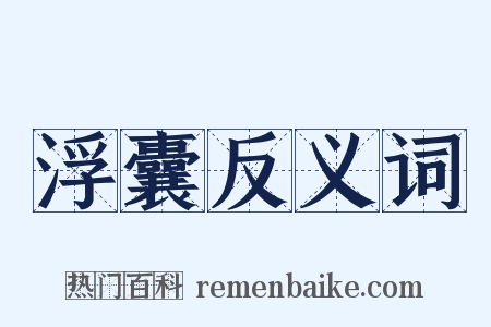 浮囊反义词是什么意思的图片